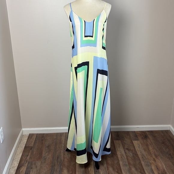 Anthropologie Maeve Color Block Geometric Maxi Dress Sleeveless Size Small - Picture 14 of 14
